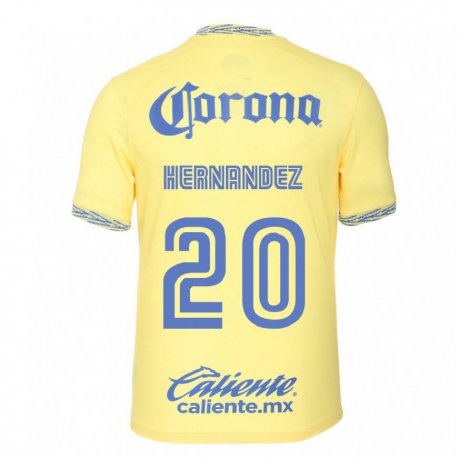 Kandiny Férfi Nicki Hernandez #20 Citromsárga Hazai Jersey 2022/23 Mez Póló Ing