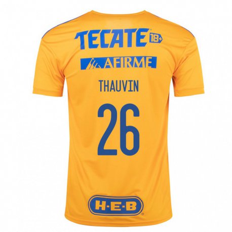 Kandiny Férfi Florian Thauvin #26 Darázssárga Hazai Jersey 2022/23 Mez Póló Ing
