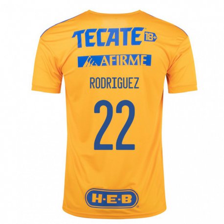 Kandiny Férfi Anika Rodriguez #22 Darázssárga Hazai Jersey 2022/23 Mez Póló Ing