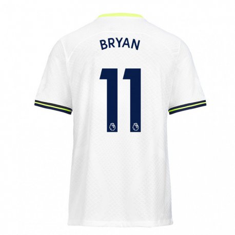 Kandiny Férfi Bryan Gil #11 Fehér Zöld Hazai Jersey 2022/23 Mez Póló Ing