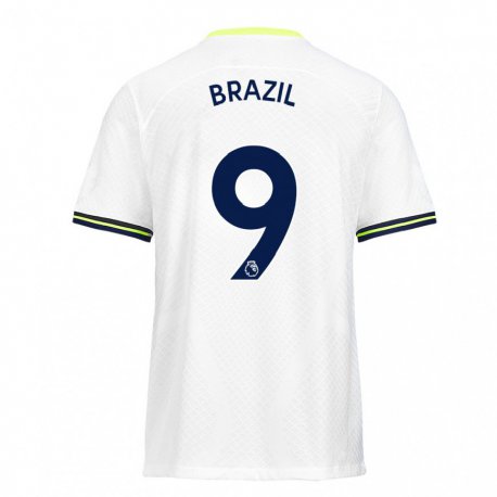Kandiny Férfi Ellie Brazil #9 Fehér Zöld Hazai Jersey 2022/23 Mez Póló Ing