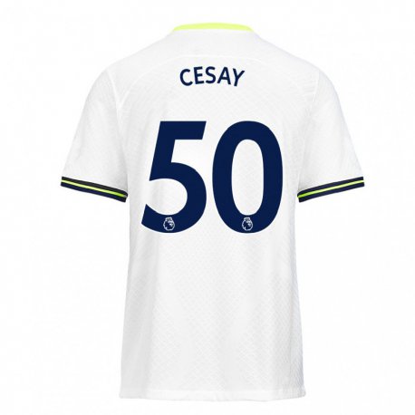 Kandiny Férfi Kallum Cesay #50 Fehér Zöld Hazai Jersey 2022/23 Mez Póló Ing