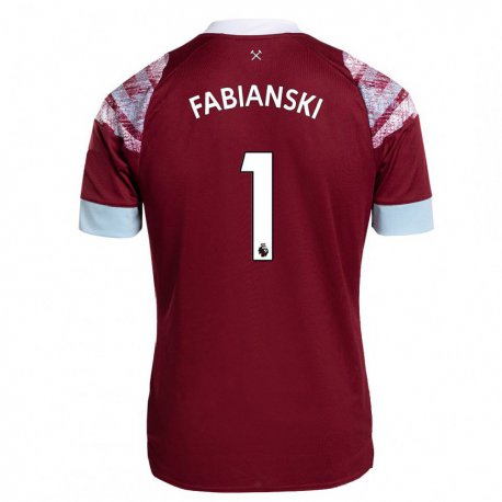 Kandiny Férfi Lukasz Fabianski #1 Bordó Hazai Jersey 2022/23 Mez Póló Ing
