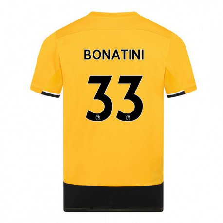 Kandiny Férfi Leo Bonatini #33 Sárga Fekete Hazai Jersey 2022/23 Mez Póló Ing