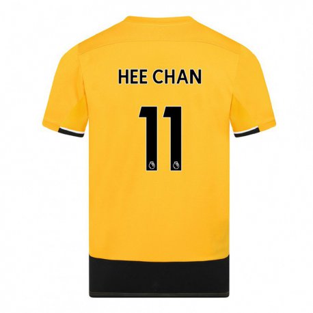 Kandiny Férfi Hee Chan Hwang #11 Sárga Fekete Hazai Jersey 2022/23 Mez Póló Ing