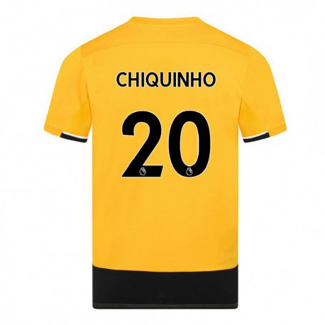 Kandiny Férfi Chiquinho #20 Sárga Fekete Hazai Jersey 2022/23 Mez Póló Ing