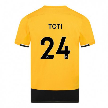 Kandiny Férfi Toti #24 Sárga Fekete Hazai Jersey 2022/23 Mez Póló Ing