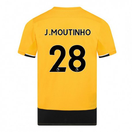 Kandiny Férfi Joao Moutinho #28 Sárga Fekete Hazai Jersey 2022/23 Mez Póló Ing