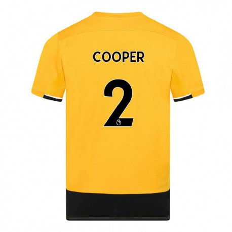 Kandiny Férfi Laura Cooper #2 Sárga Fekete Hazai Jersey 2022/23 Mez Póló Ing