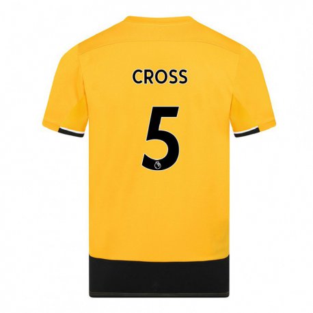 Kandiny Férfi Emma Cross #5 Sárga Fekete Hazai Jersey 2022/23 Mez Póló Ing