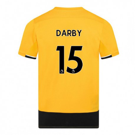 Kandiny Férfi Kelly Darby #15 Sárga Fekete Hazai Jersey 2022/23 Mez Póló Ing