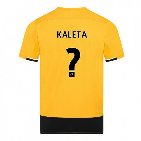 Kandiny Férfi Marvin Kaleta #0 Sárga Fekete Hazai Jersey 2022/23 Mez Póló Ing