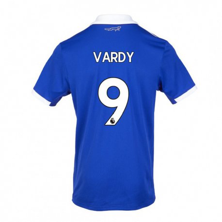 Kandiny Férfi Jamie Vardy #9 Kék Fehér Hazai Jersey 2022/23 Mez Póló Ing