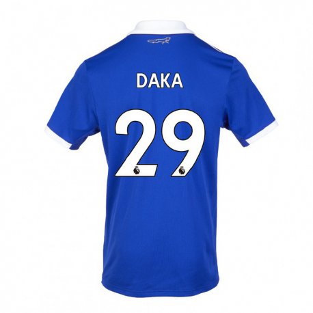 Kandiny Férfi Patson Daka #29 Kék Fehér Hazai Jersey 2022/23 Mez Póló Ing