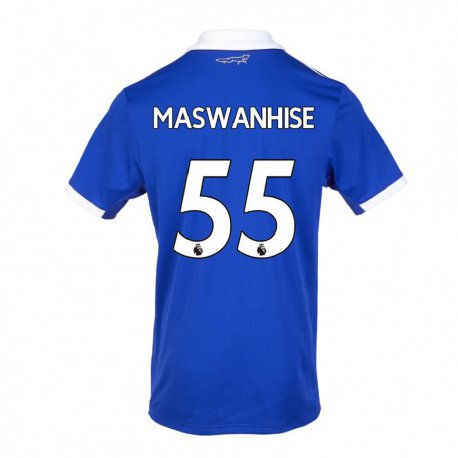 Kandiny Férfi Tawanda Maswanhise #55 Kék Fehér Hazai Jersey 2022/23 Mez Póló Ing