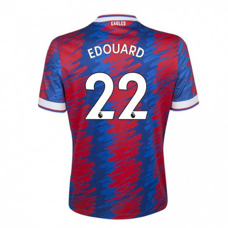 Kandiny Férfi Odsonne Edouard #22 Piros Kék Hazai Jersey 2022/23 Mez Póló Ing