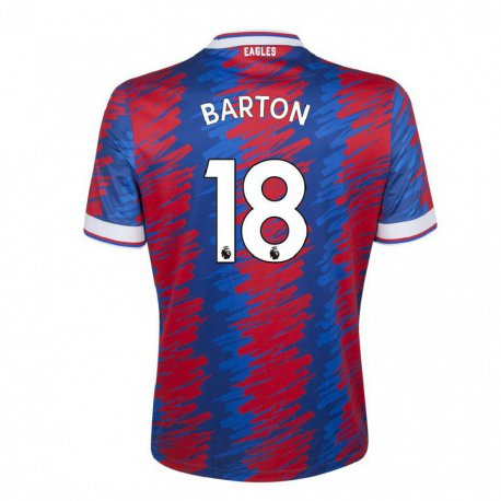 Kandiny Férfi Kirsty Barton #18 Piros Kék Hazai Jersey 2022/23 Mez Póló Ing