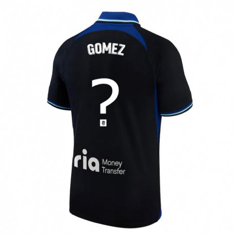 Kandiny Férfi Christian Gomez #0 Fekete Fehér Kék Idegenbeli Jersey 2022/23 Mez Póló Ing
