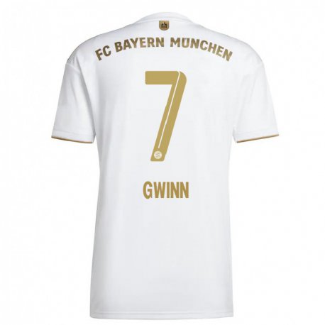 Kandiny Férfi Giulia Gwinn #7 Fehér Aranypénz Idegenbeli Jersey 2022/23 Mez Póló Ing
