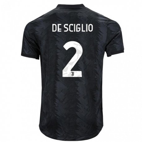 Kandiny Férfi Mattia De Sciglio #2 Sötét Fekete Idegenbeli Jersey 2022/23 Mez Póló Ing