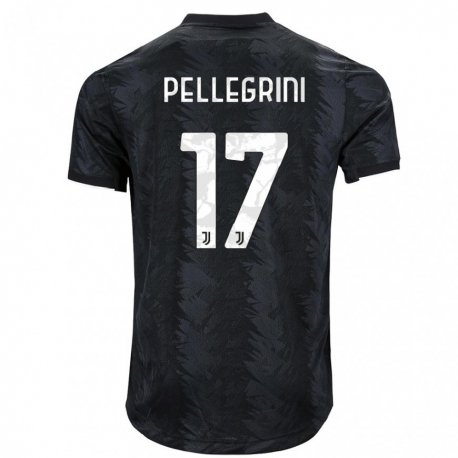 Kandiny Férfi Luca Pellegrini #17 Sötét Fekete Idegenbeli Jersey 2022/23 Mez Póló Ing