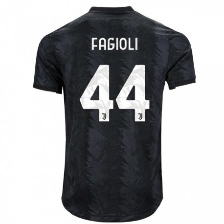Kandiny Férfi Nicolo Fagioli #44 Sötét Fekete Idegenbeli Jersey 2022/23 Mez Póló Ing