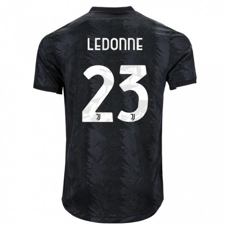 Kandiny Férfi Nicolo Ledonne #23 Sötét Fekete Idegenbeli Jersey 2022/23 Mez Póló Ing