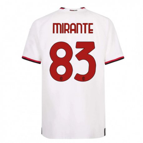 Kandiny Férfi Antonio Mirante #83 Fehér Piros Idegenbeli Jersey 2022/23 Mez Póló Ing