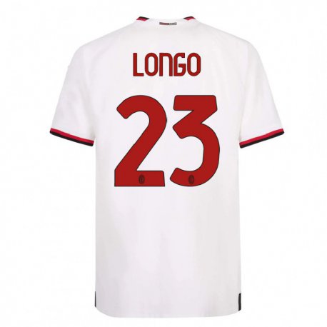 Kandiny Férfi Miriam Longo #23 Fehér Piros Idegenbeli Jersey 2022/23 Mez Póló Ing