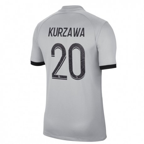 Kandiny Férfi Layvin Kurzawa #20 Szürke Idegenbeli Jersey 2022/23 Mez Póló Ing