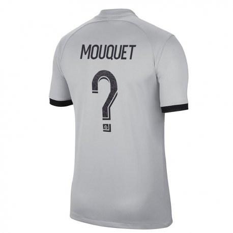 Kandiny Férfi Louis Mouquet #0 Szürke Idegenbeli Jersey 2022/23 Mez Póló Ing