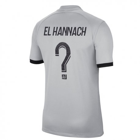 Kandiny Férfi Younes El Hannach #0 Szürke Idegenbeli Jersey 2022/23 Mez Póló Ing