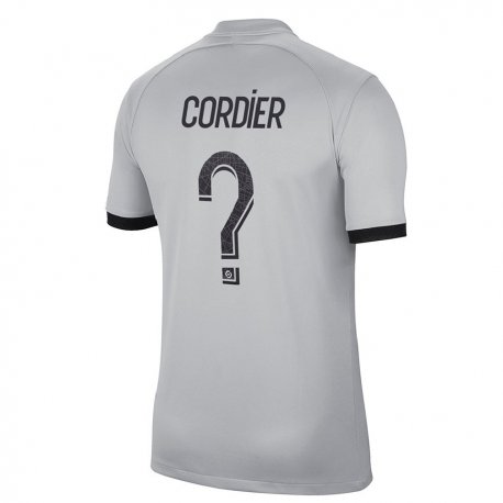 Kandiny Férfi Thomas Cordier #0 Szürke Idegenbeli Jersey 2022/23 Mez Póló Ing