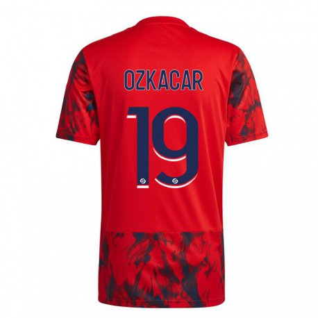 Kandiny Férfi Cenk Ozkacar #19 Vörös Tér Idegenbeli Jersey 2022/23 Mez Póló Ing