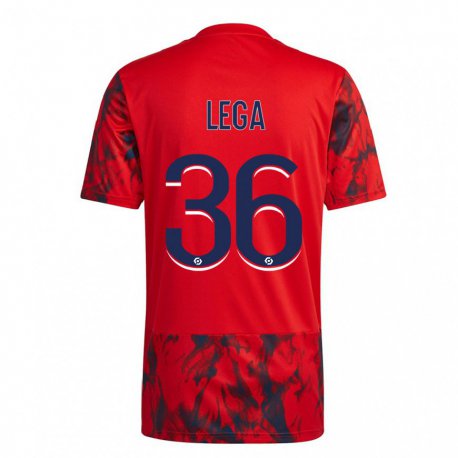 Kandiny Férfi Sekou Lega #36 Vörös Tér Idegenbeli Jersey 2022/23 Mez Póló Ing