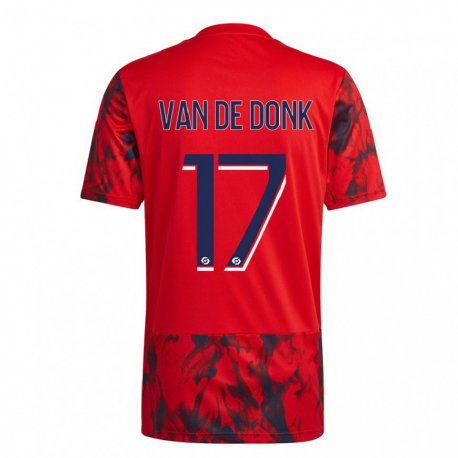 Kandiny Férfi Danielle Van De Donk #17 Vörös Tér Idegenbeli Jersey 2022/23 Mez Póló Ing