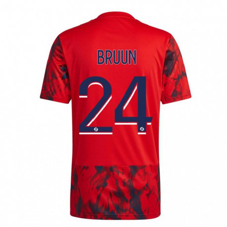 Kandiny Férfi Signe Bruun #24 Vörös Tér Idegenbeli Jersey 2022/23 Mez Póló Ing