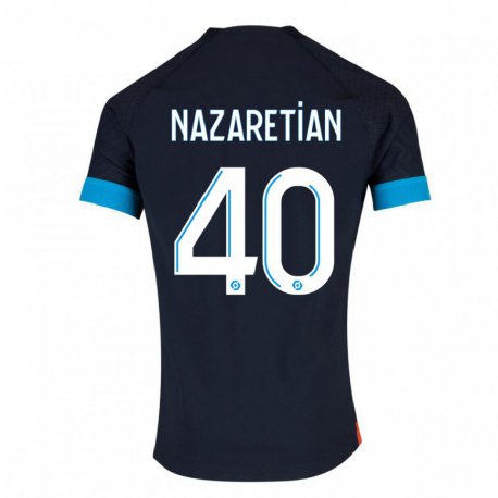 Kandiny Férfi Manuel Nazaretian #40 Fekete Olimpiát Idegenbeli Jersey 2022/23 Mez Póló Ing