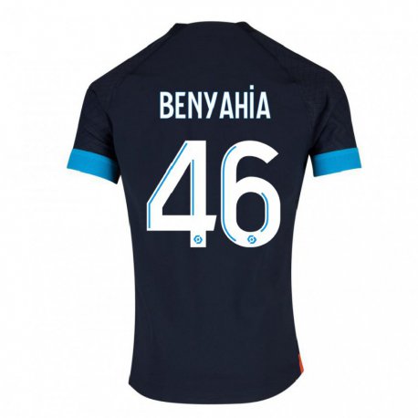 Kandiny Férfi Aylan Benyahia-tani #46 Fekete Olimpiát Idegenbeli Jersey 2022/23 Mez Póló Ing