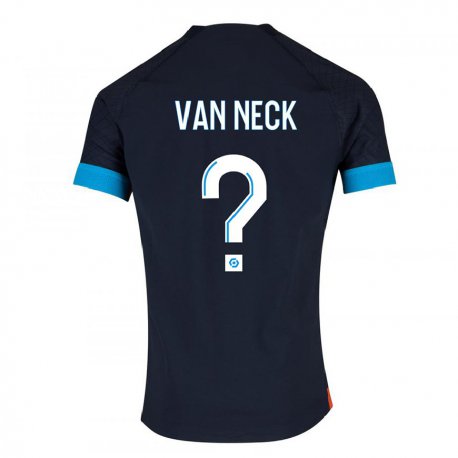 Kandiny Férfi Jelle Van Neck #0 Fekete Olimpiát Idegenbeli Jersey 2022/23 Mez Póló Ing