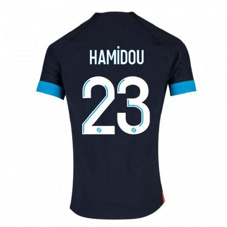 Kandiny Férfi Jamila Hamidou #23 Fekete Olimpiát Idegenbeli Jersey 2022/23 Mez Póló Ing