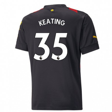 Kandiny Férfi Khiara Keating #35 Fekete Piros Idegenbeli Jersey 2022/23 Mez Póló Ing