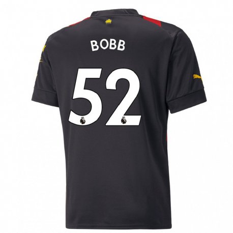 Kandiny Férfi Oscar Bobb #52 Fekete Piros Idegenbeli Jersey 2022/23 Mez Póló Ing