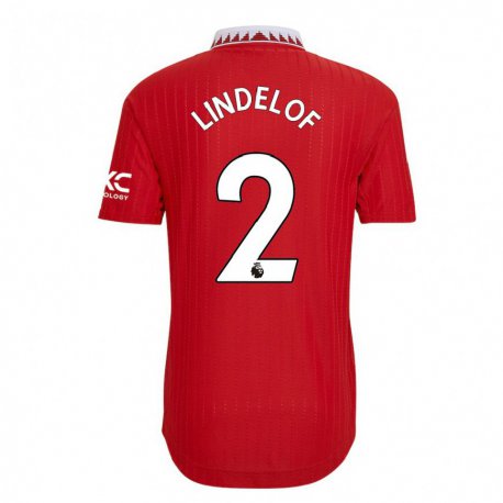 Kandiny Női Victor Lindelof #2 Piros Hazai Jersey 2022/23 Mez Póló Ing