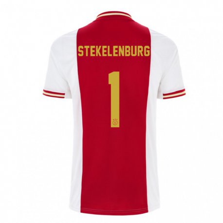 Kandiny Női Maarten Stekelenburg #1 Sötét Vörös Fehér Hazai Jersey 2022/23 Mez Póló Ing