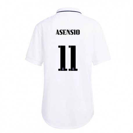 Kandiny Női Marco Asensio #11 Fehér Lila Hazai Jersey 2022/23 Mez Póló Ing