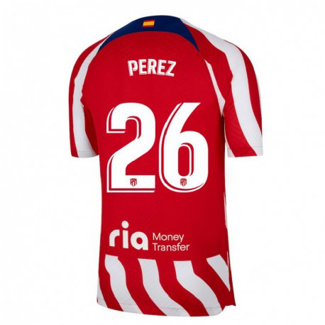 Kandiny Női Xenia Perez #26 Piros Fehér Kék Hazai Jersey 2022/23 Mez Póló Ing
