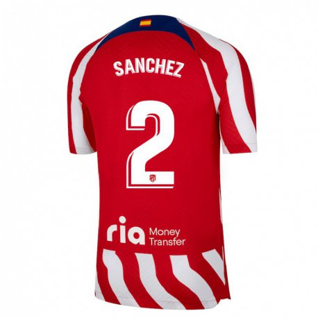 Kandiny Női Ricard Sanchez #2 Piros Fehér Kék Hazai Jersey 2022/23 Mez Póló Ing
