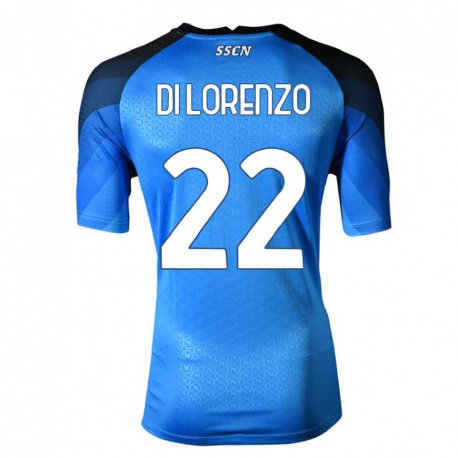 Kandiny Női Giovanni Di Lorenzo #22 Sötétkék Szürke Hazai Jersey 2022/23 Mez Póló Ing
