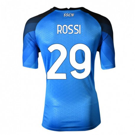 Kandiny Női Francesco Rossi #29 Sötétkék Szürke Hazai Jersey 2022/23 Mez Póló Ing
